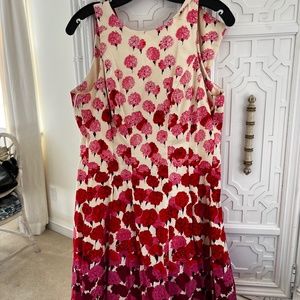 Maggy London Floral Midi A-Line Dress Size 8 or 10